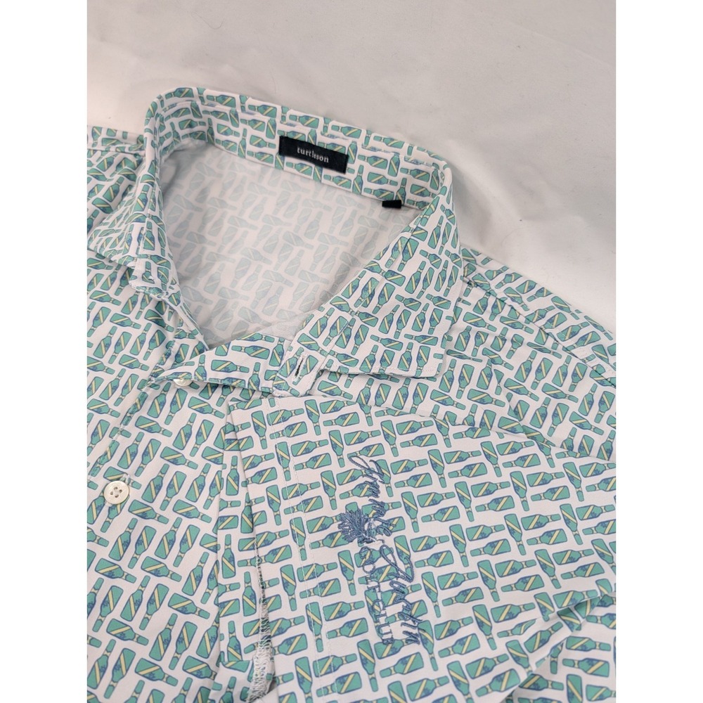 Turtleson All Over Jimmy Austin Beer Bottle Golf Club Performance Polo Shirt XXL